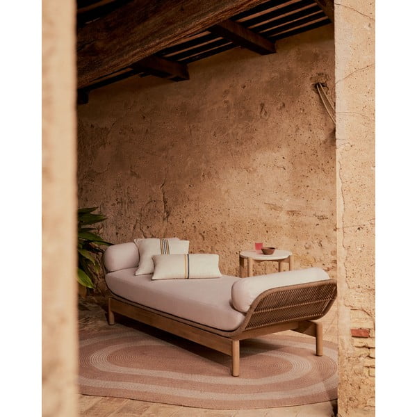 Záhradná pohovka z masívu akácie v krémovo-prírodnej farbe Catalina – Kave Home-image-1