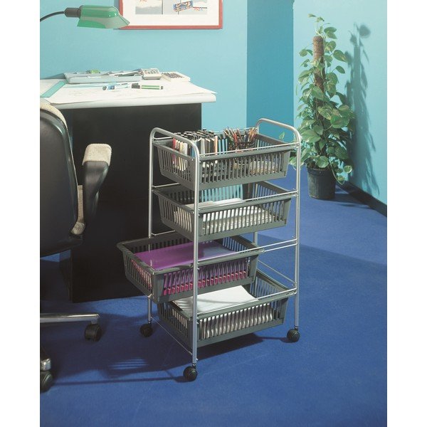 Čierny stojan s košíkmi Metaltex SuperJumbo, 78 × 46 cm-image-1