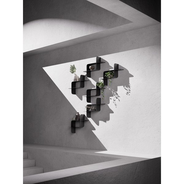 Matne čierne poschodové oceľové police v súprave 2 ks 62 cm Montage – Umbra-image-4