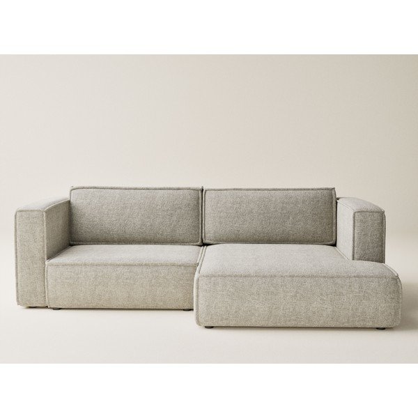 Béžová ženilková rozkladacia/s úložným priestorom rohová pohovka (pravý roh/s leňoškou) Velto – Maison de Rêve-image-2