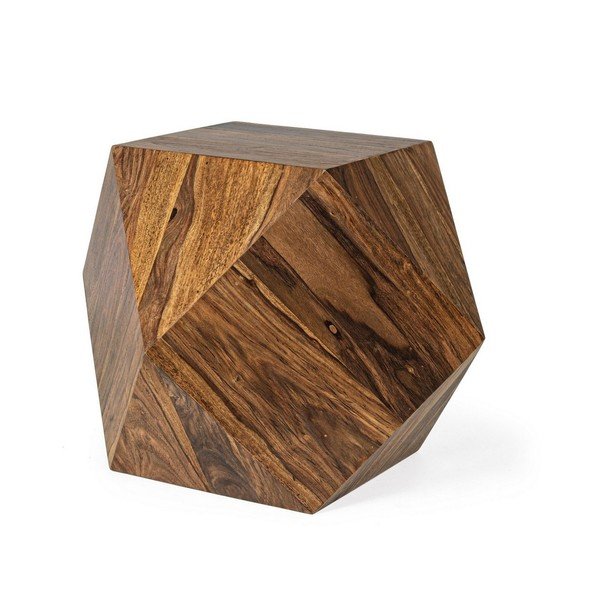 Konferenčný stolík z masívu sheesham v tmavo prírodnej farbe 42x42 cm Egypt – Bizzotto