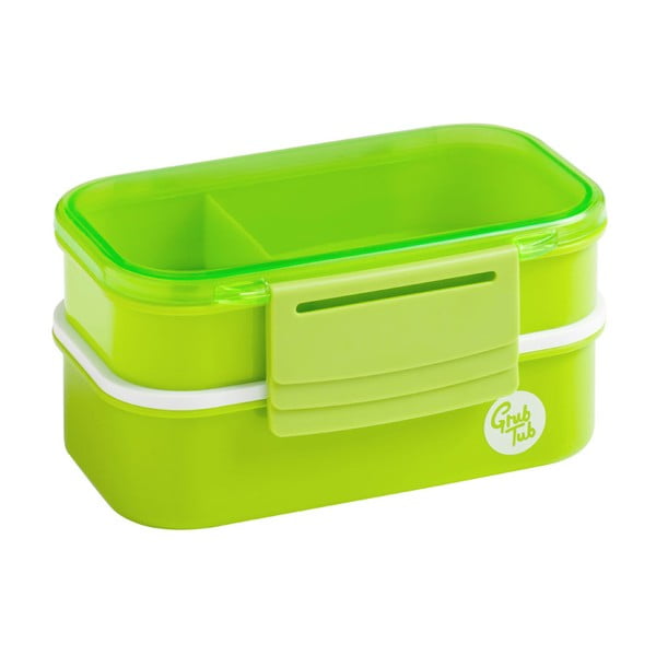 Set 2 zelených desiatových boxov Premier Housewares Grub Tub, 13,5 × 10 cm