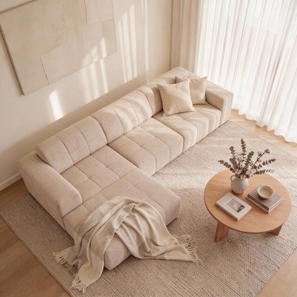 Béžová rohová pohovka (ľavý roh) Chicago – Cosmopolitan Design-image-4