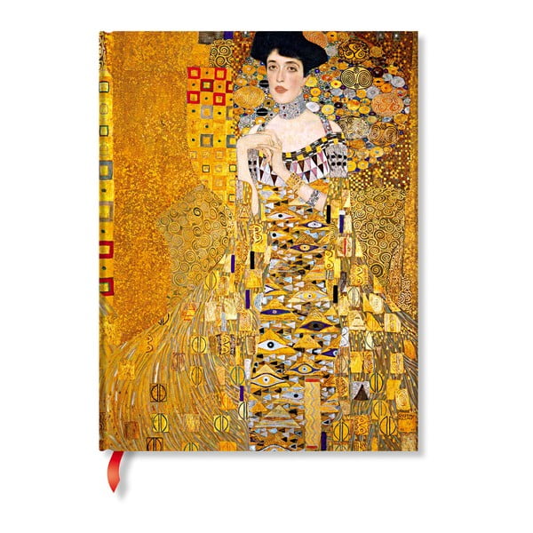 Linkovaný zápisník s tvrdou väzbou Paperblanks Klimt´s Portrait of Adele, 18 x 23 cm