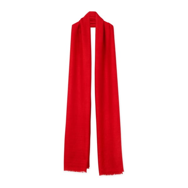 Červený kašmírový šál Bel cashmere Julia, 200 x 67 cm
