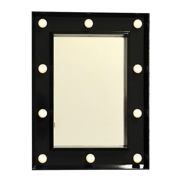 Zrkadlo v čiernom ráme Maiko Oro, 60 x 80 cm
