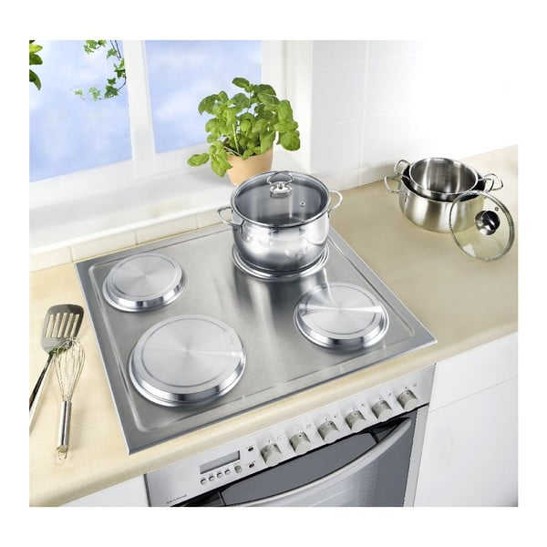 Ochranné podložky na sporák v súprave 4 ks z nehrdzavejúcej ocele 20x20 cm – Wenko-image-2