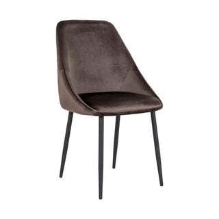Hnedé zamatové jedálenské stoličky v súprave 2 ks Porto - House Nordic