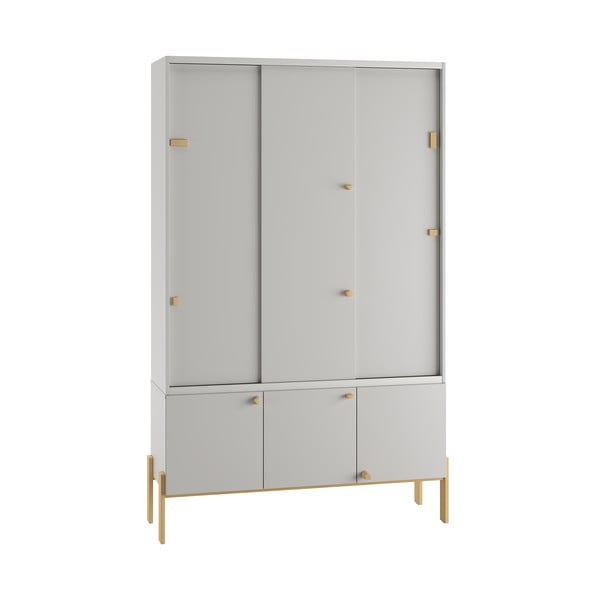 Svetlosivá nízka detská komoda 150x50 cm Cube - Pinio-image-4