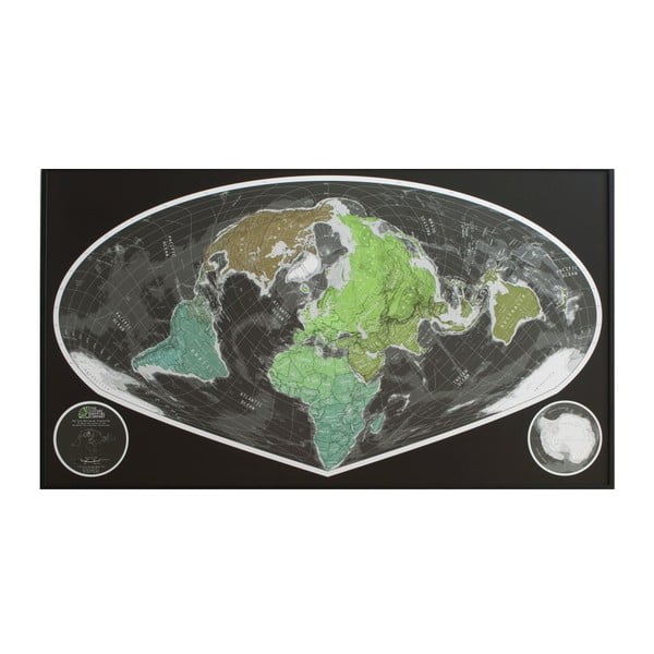 Zelená širokouhlá mapa The Future Mapping Company Future Map, 101 × 58 cm