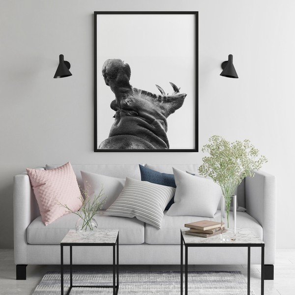 Plagát DecoKing Hippopotamus, 100 x 70 cm-image-2