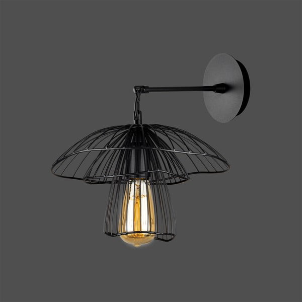 Čierne nástenné svietidlo Squid Lighting Root, výška 36 cm-image-1