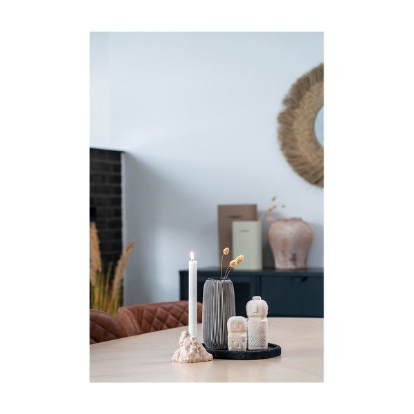 Čierno-biela váza z kameňa (výška 20 cm) – House Nordic-image-2