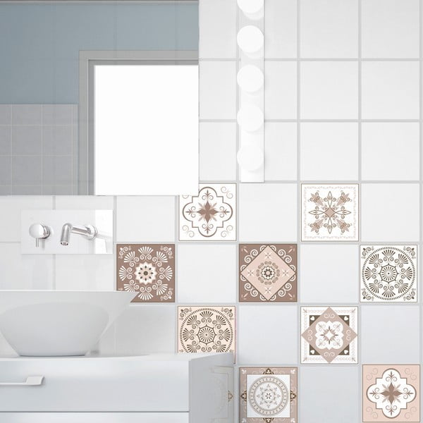 Sada 15 dekoratívnych samolepiek na stenu Ambiance Ezeiza, 15 × 15 cm-image-3