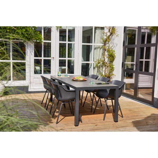 Tmavosivé plastové záhradné stoličky v súprave 2 ks Jill Rondo – Hartman-image-1