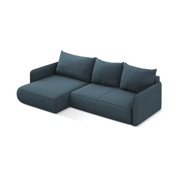 Modrá rozkladacia/s úložným priestorom rohová pohovka (ľavý roh) Nanea – Makamii-image-4