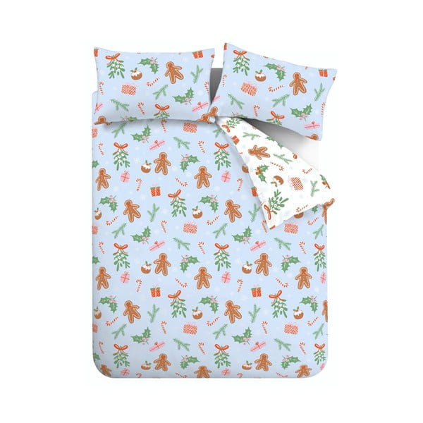 Modré obliečky na dvojlôžko/predĺžené z mikrovlákna 230x220 cm Gingerbread – Catherine Lansfield
