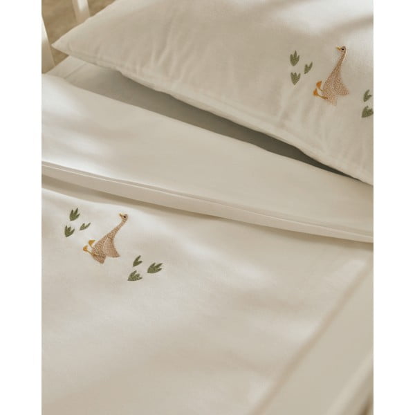 Biele detské obliečky do postieľky z bavlneného perkálu 70x140 cm Milu – Kave Home-image-1