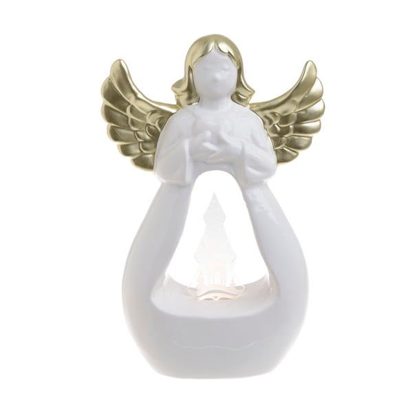 Vianočná keramická svetelná dekorácia v tvare anjela InArt Sarah