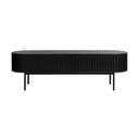 Čierny TV stolík v dekore duba 48x160 cm Siena – Unique Furniture