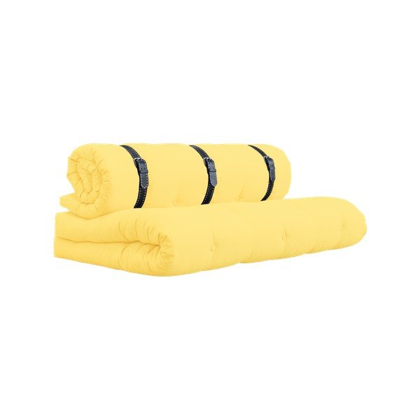 Variabilná pohovka s bielo prešívanými koženými popruhmi Karup Buckle Up Amarillo-image-2