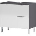 Bielo-sivá skrinka pod umývadlo Germania Mauresa, šírka 60 cm