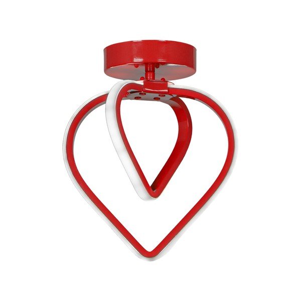 Červené kovové LED stropné svietidlo Sevinc – Squid Lighting