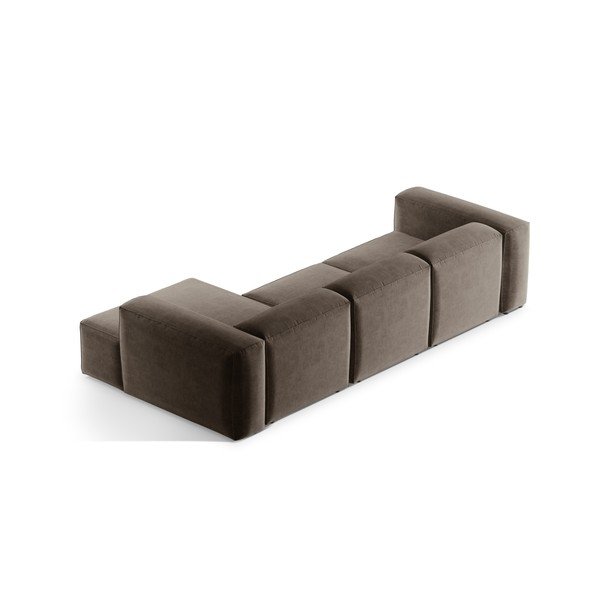 Hnedá rohová pohovka (pravý roh/s leňoškou) Bergamo – Cosmopolitan Design-image-4