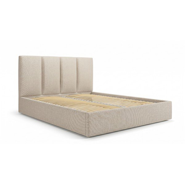 Béžová dvojlôžková posteľ Mazzini Beds Juniper, 160 x 200 cm