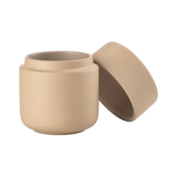 Béžový kameninový kúpeľňový organizér na vatové tampony Ume – Zone-image-2