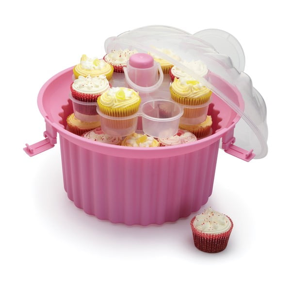 Trojposchodový prenosný box na cupcakes Kitchen Craft Sweetly Does It-image-1