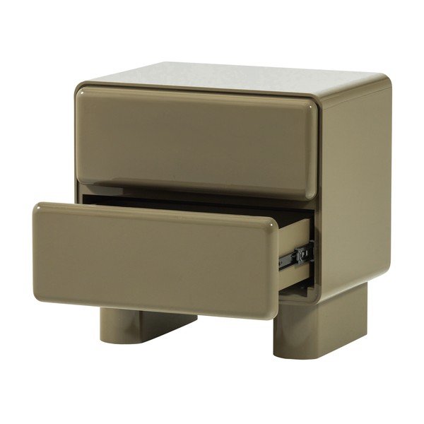 Zelený lesklý nočný stolík Lustra – WOOOD-image-4