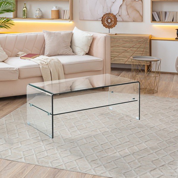 Sklenený konferenčný stolík 50x100 cm Cristal Evo – Tomasucci-image-1