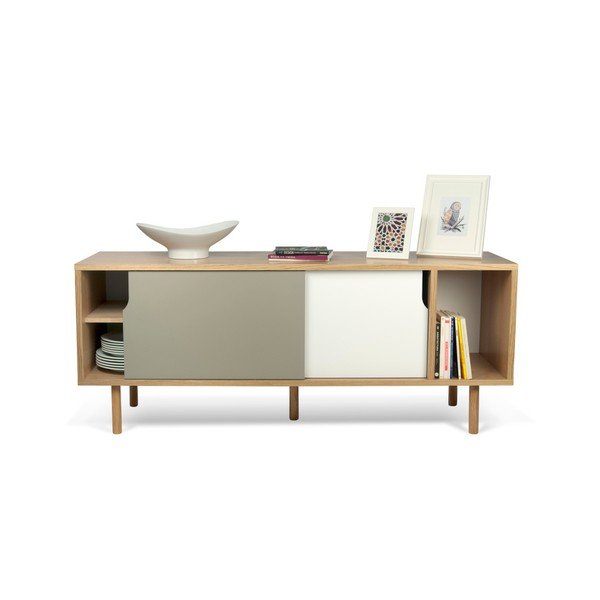 Bielo-sivá skrinka TemaHome Dann Oak-image-2
