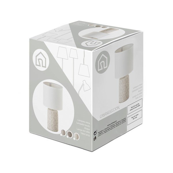 Hnedá stolová lampa s textilným tienidlom (výška  33,5 cm) – Casa Selección-image-3