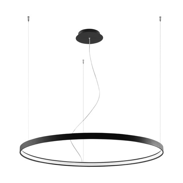 Čierne závesné svietidlo Nice Lamps Ganica, ø 100 cm