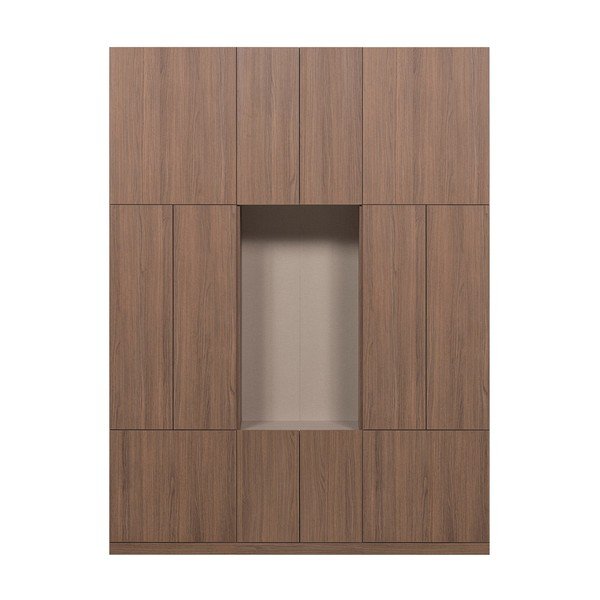 Modulárna skrinka v tmavo prírodnej farbe 162x215 cm Build – WOOOD