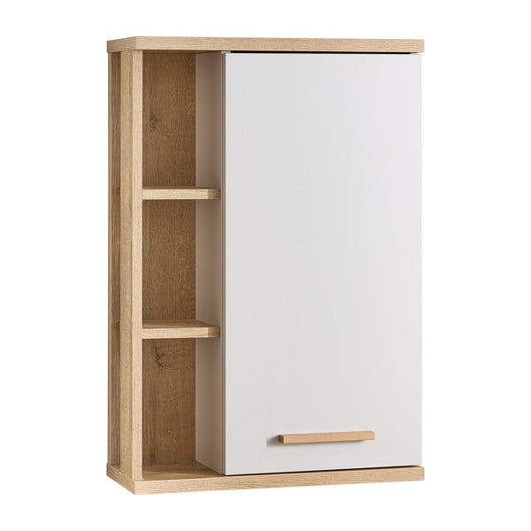 Krémová závesná kúpeľňová skrinka v dekore duba 50,5x74,5 cm Quickset 966 – Pelipal