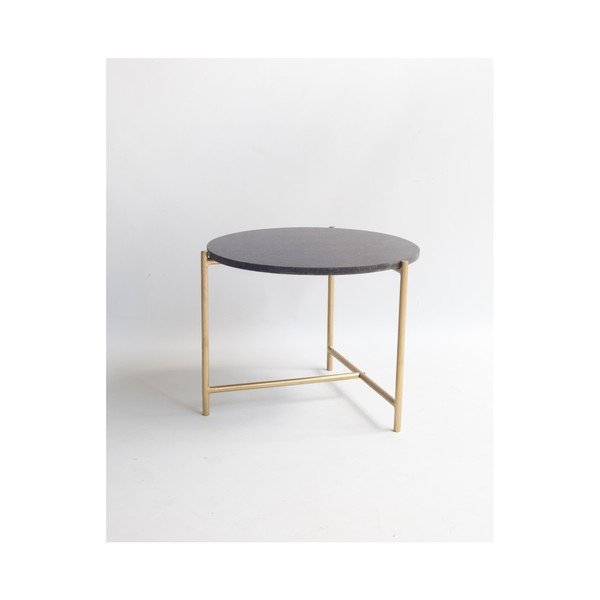 Čierny mramorový okrúhly konferenčný stolík ø 50 cm Morgans – Really Nice Things-image-2