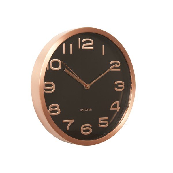Čierne hodiny Present Time Maxie Copper-image-2