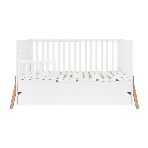 Biela detská postieľka so zásuvkou BELLAMY Lotta, 70 × 140 cm-image-2