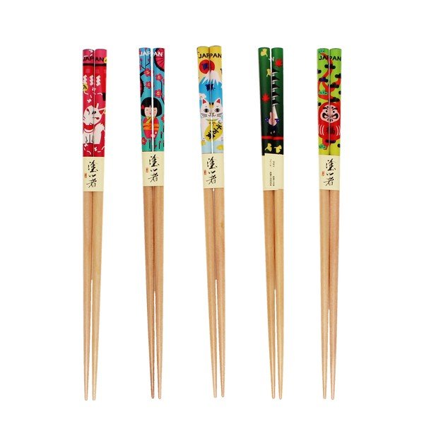 Drevené paličky v súprave 5 ks v prírodnej farbe Japanese Heritage – Rex London