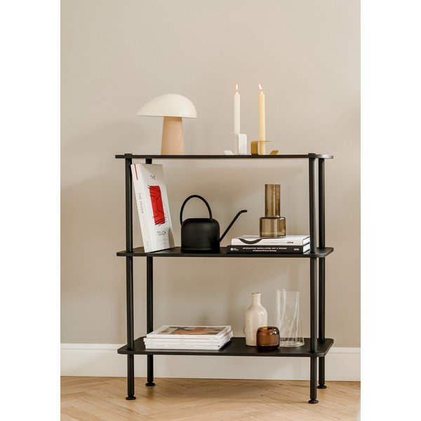 Čierny regál v dekore duba 80x54,5x35 cm Teidi – noo.ma-image-3