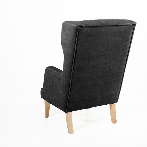 Čierne kreslo Max Winzer Bennet Suede-image-4