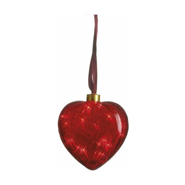 Svietiace srdce Heart Red, 13 cm