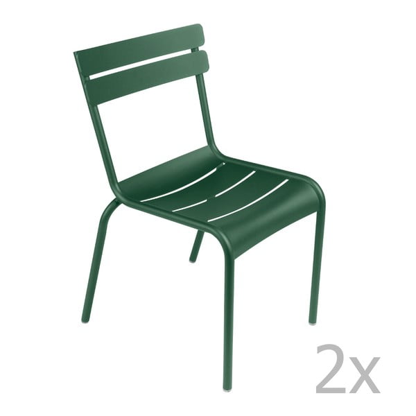 Sada 2 zelených stoličiek Fermob Luxembourg