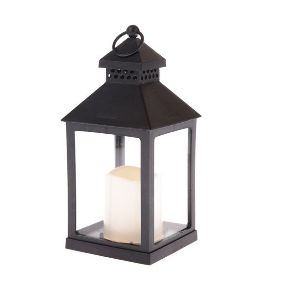Čierny LED lampáš na baterky (výška  20 cm) – Dakls