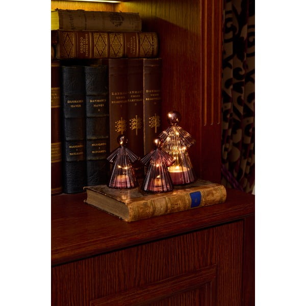 Vínovočervené svetelné dekorácie v súprave 2 ks ø 6,5 cm Alberte – Sirius-image-1