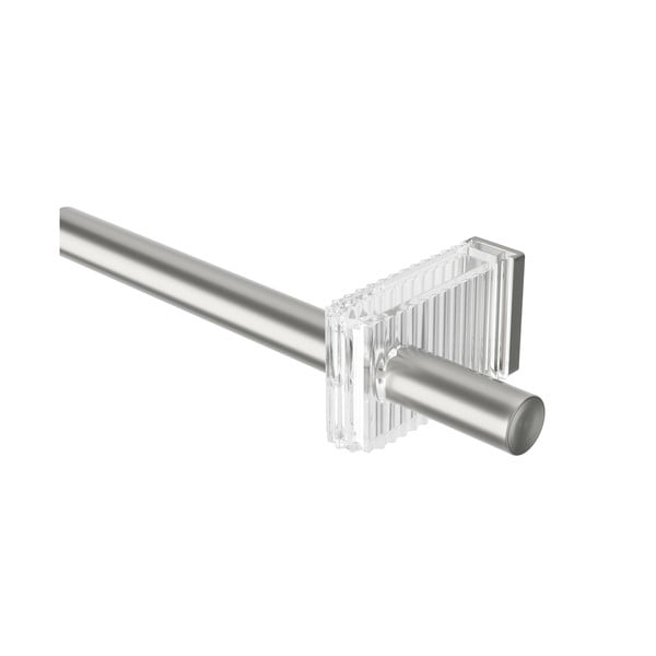 Oceľová roztiahnuteľná garniža v matne striebornej farbe 107 - 305 cm Flute – Umbra