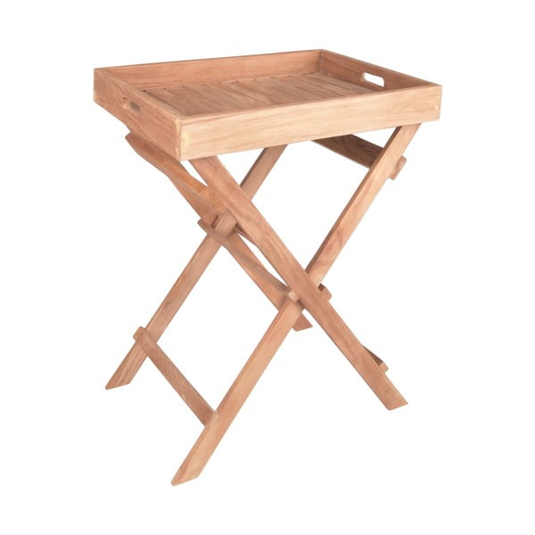 Záhradný odkladací stolík z tíkového dreva 29x39 cm Bacan – Garden Pleasure